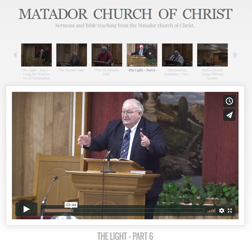 screen shot of sermon video